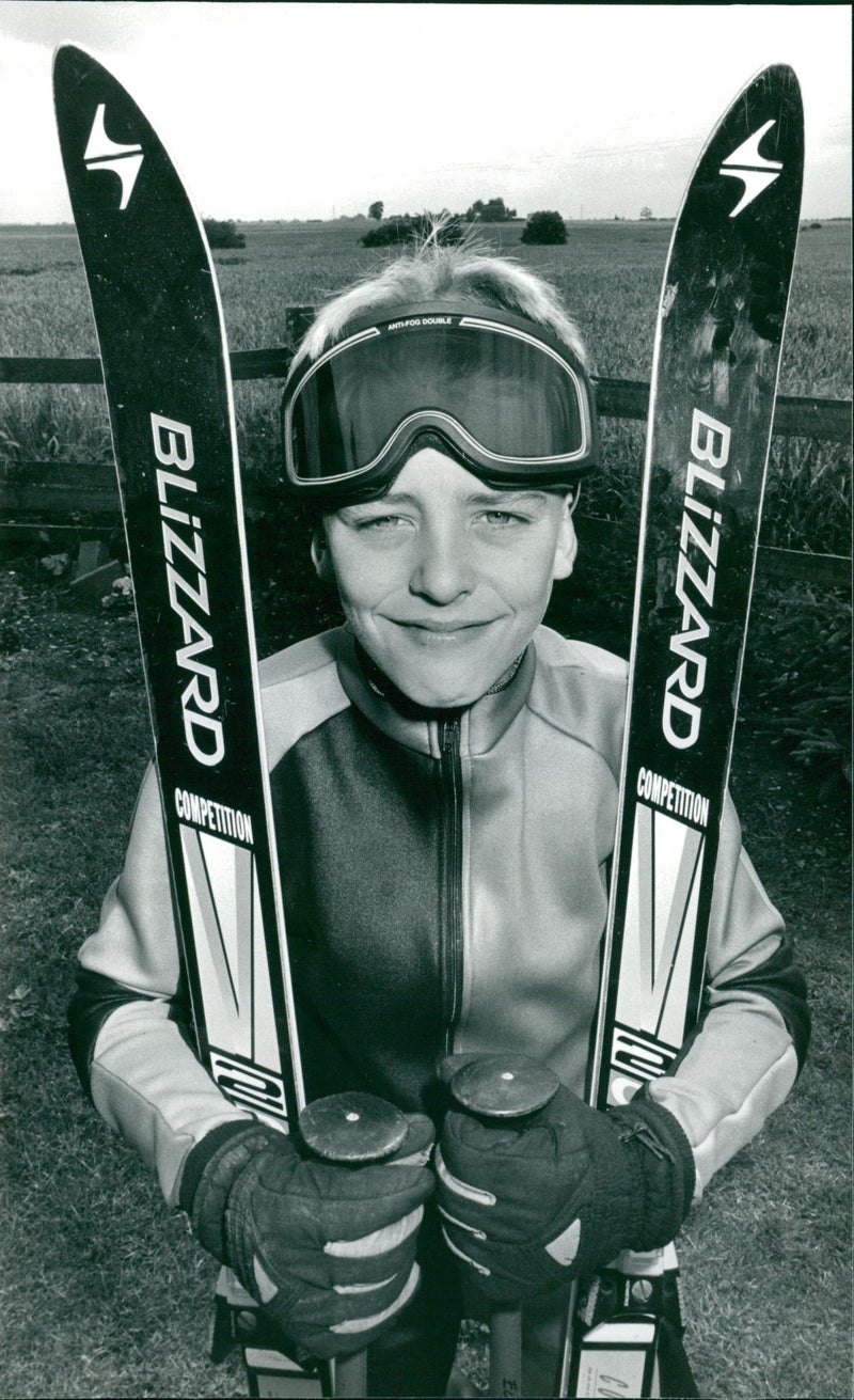 Fenland Skier, Roderick O'Neil - Vintage Photograph