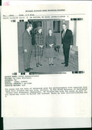 Elizabeth II with Duke and American Press. - Vintage Photograph