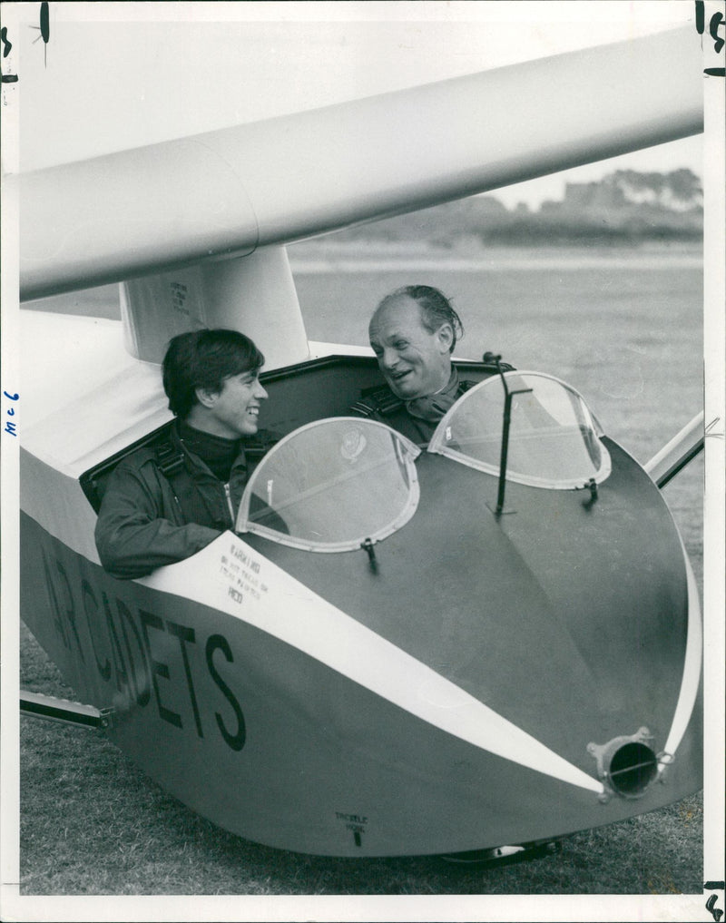 Prince Andrew with peter bullivant. - Vintage Photograph