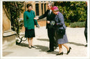 Princess Anne (L), daughter of Queen Elizabeth II (R) - Vintage Photograph