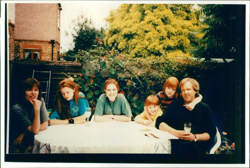 Philip lawrence with frances,maroushka,lucien. - Vintage Photograph