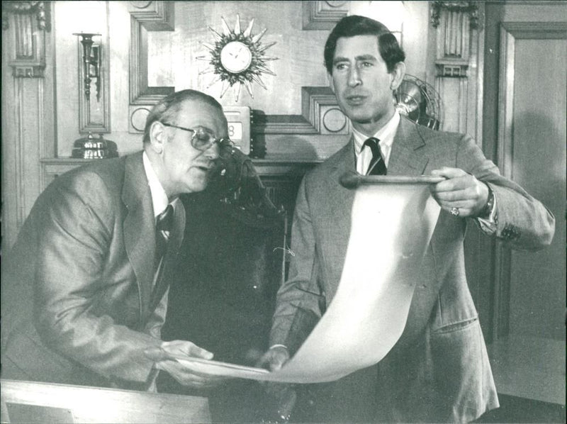 Terrence A. Duffy with prince charles. - Vintage Photograph