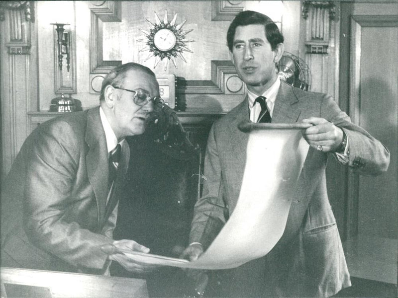 Terrence A. Duffy with prince charles.. - Vintage Photograph