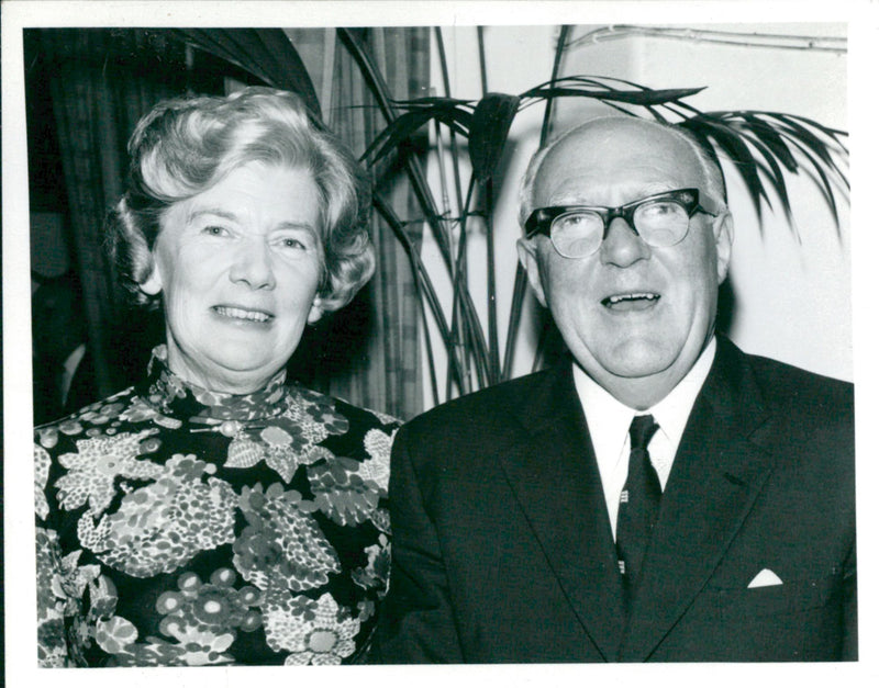 Sir Follows dennis with his wife mary. - Vintage Photograph