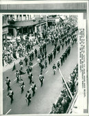 civil righh riots ireland:the start  of one of the marches in royal avenue - Vintage Photograph
