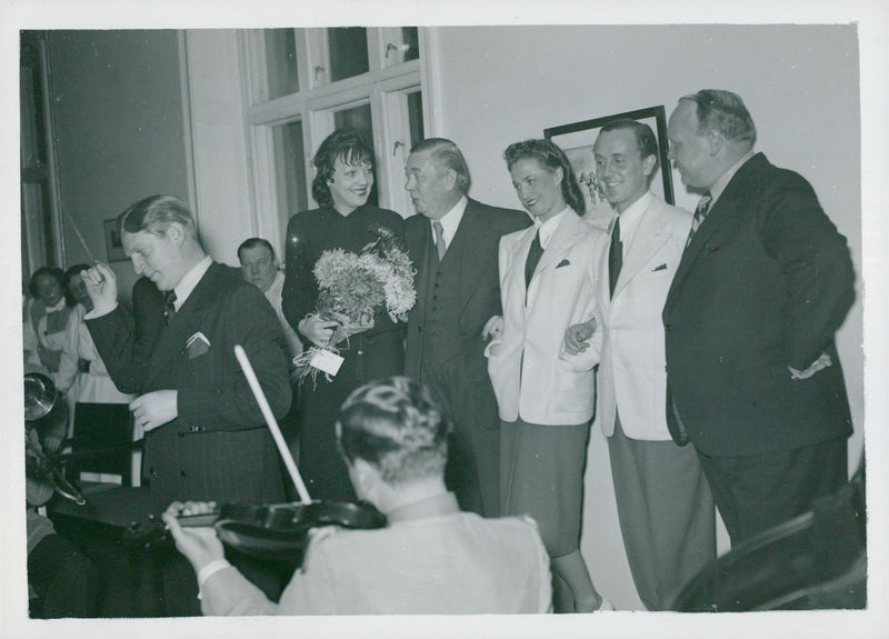 Karl Gerhard gives a free concert at St. Eriks Hospital - Vintage Photograph