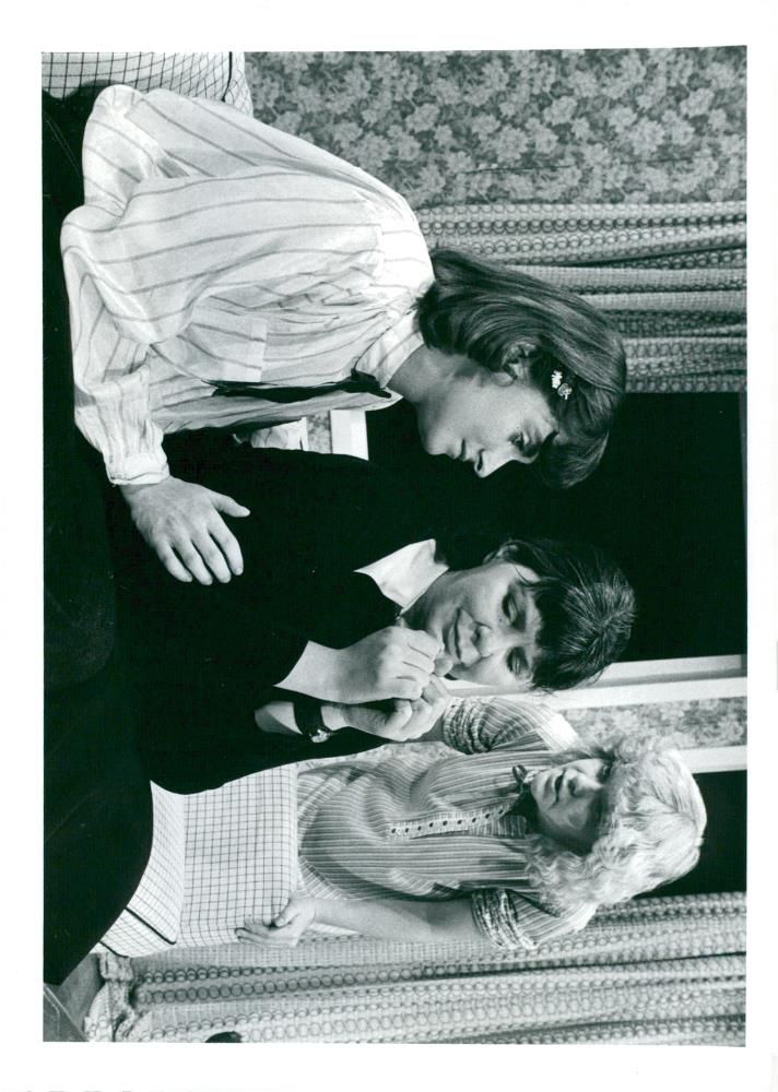 Pia Rydwall, Kristina Kallin and Marienette Dahlin in "Morsan" on the Gothenburg City Theater - Vintage Photograph