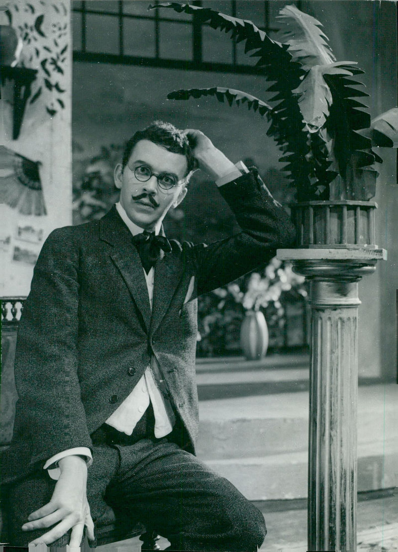 Ove Chernberg in "The Man, the Animal and the Virtue" at the Folkeatern - Vintage Photograph