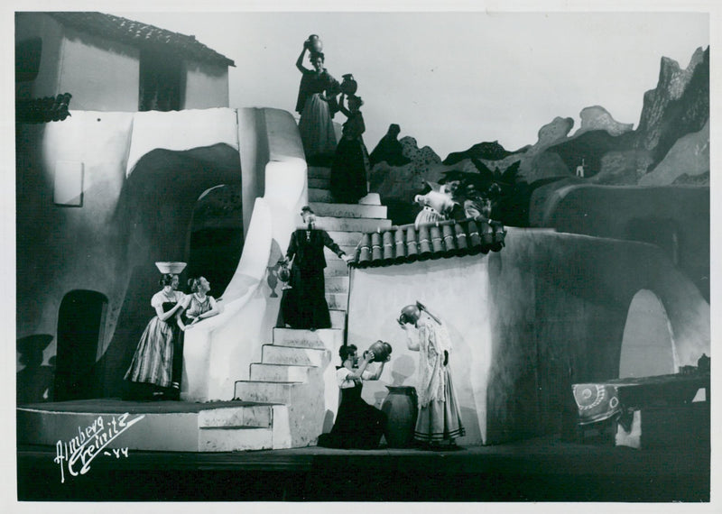 Stage of "Blood Wedding" at the Drama - Vintage Photograph