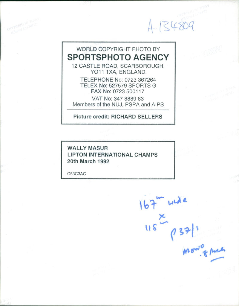 Wally Masur - Vintage Photograph