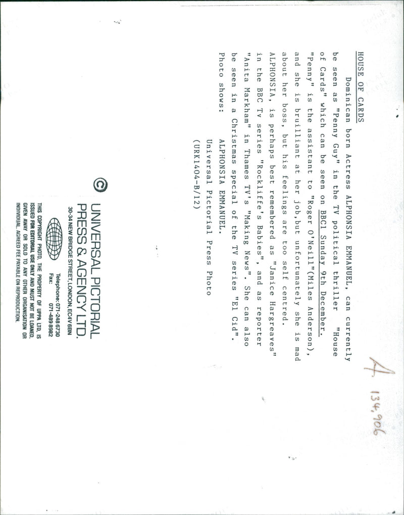 Alphonsia Emmanuel: - Vintage Photograph