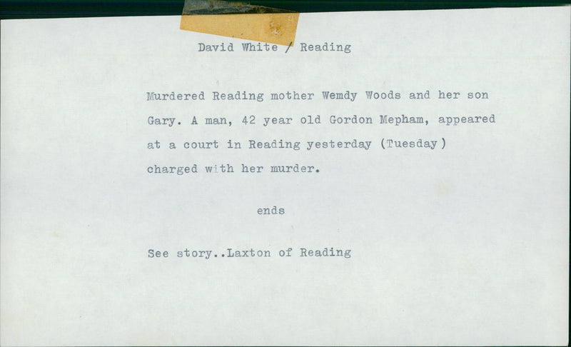 Murdered and Missing Persons: - Vintage Photograph