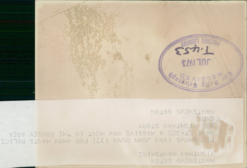 Murdered And Missing Persons 1973: - Vintage Photograph