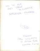 Murdered And Missing Persons 1973:Mrs Jane. - Vintage Photograph