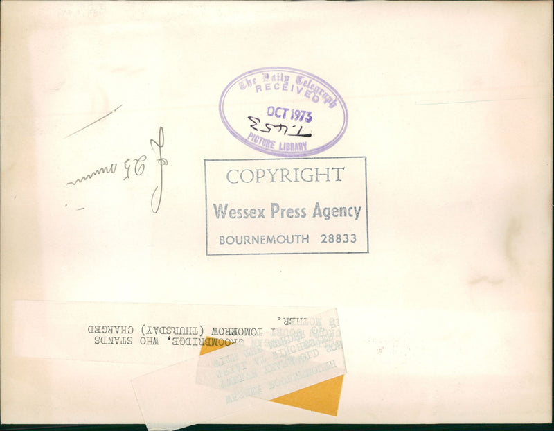 Murdered And Missing Persons 1973: - Vintage Photograph