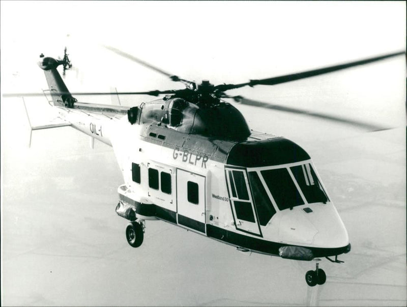 westland 30 helicopter aircraft: - Vintage Photograph