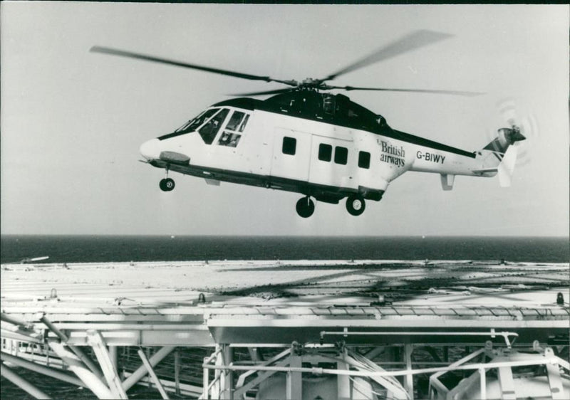 westland 30 helicopter aircraft: - Vintage Photograph