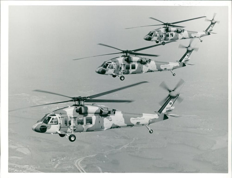 Sikorsky s.70 helicopter aircraft: - Vintage Photograph