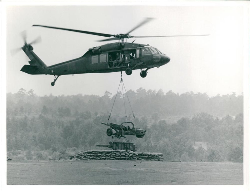 Sikorsky black hawk helicopter aircraft: - Vintage Photograph