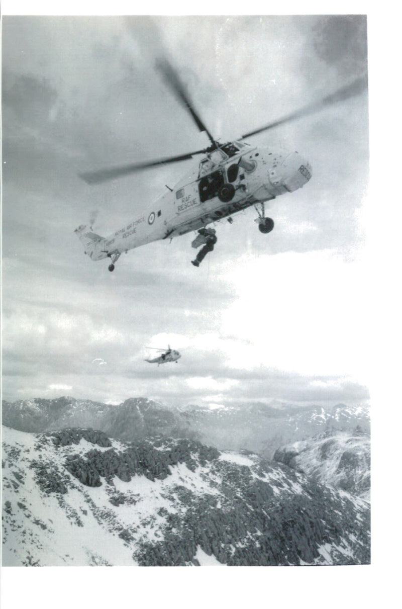 Aircraft helicopter rescue:last flight of raf leuchars helicopter  wessfex. - Vintage Photograph