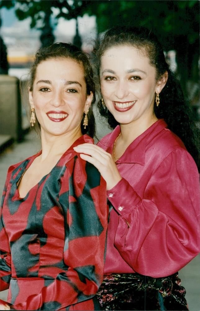 Flamenco Dance: Belen Fernandez (left) and Eva Duran. - Vintage Photograph