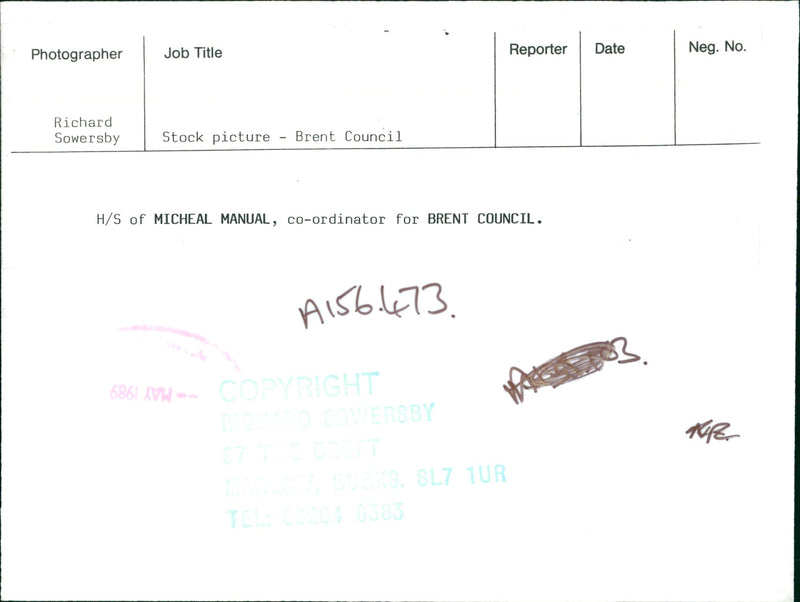 Michael manuel. - Vintage Photograph