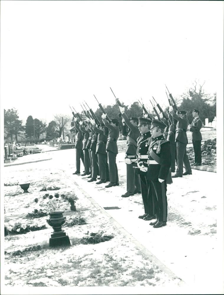Civil rights riots 1976-1979:a reminder that sometimes peace keeping means a soldier. - Vintage Photograph