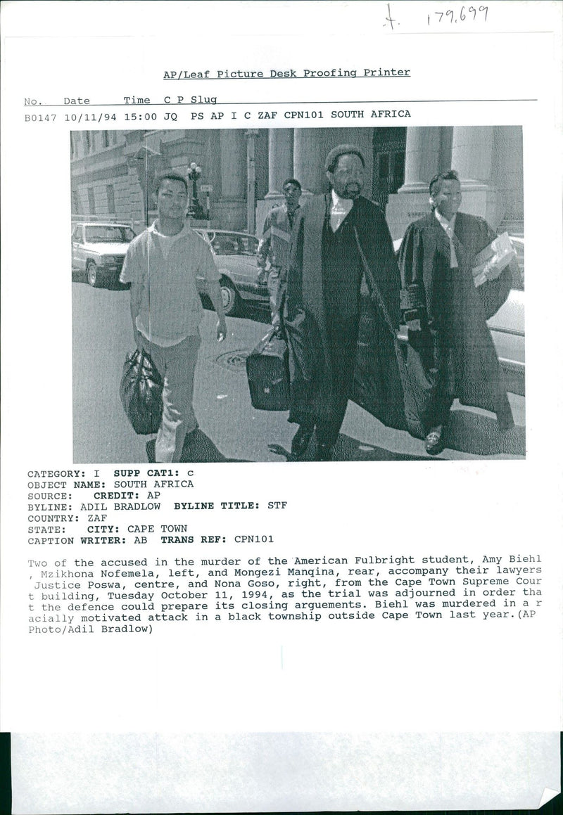 Amy Biehl the murder. - Vintage Photograph