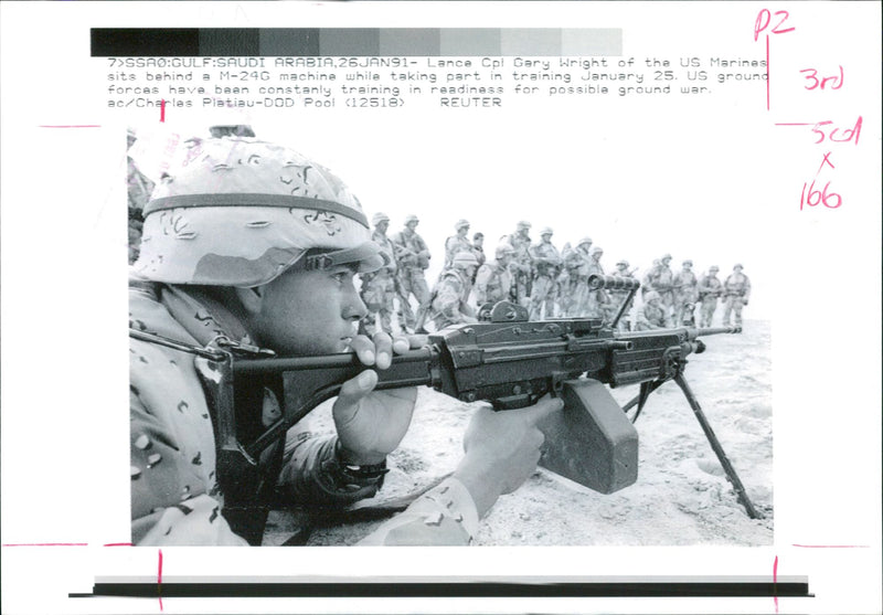 Gulf War:Mr Gary Wright. - Vintage Photograph