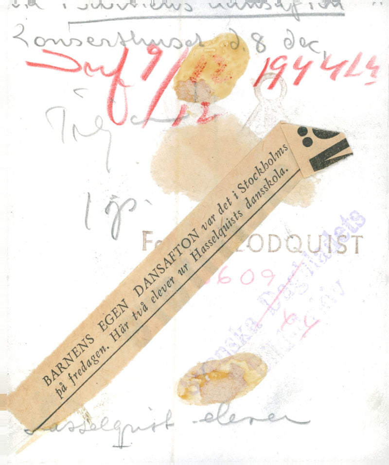 From the children's own dance event at the Concert Hall in Stockholm - Vintage Photograph