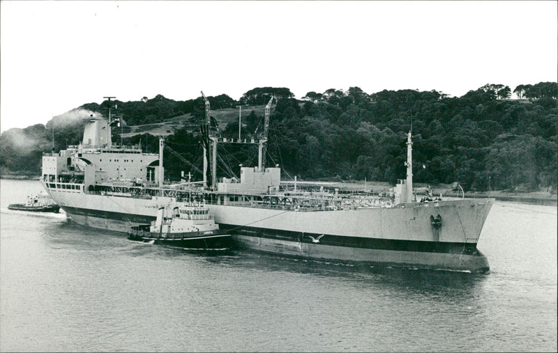 Bayleaf Ship: a royal fleet auxilirary tanker. - Vintage Photograph