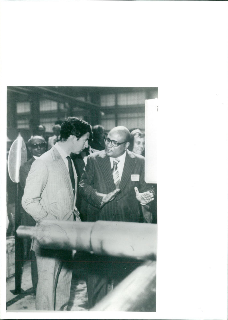 Swraj Paul with prince charles. - Vintage Photograph