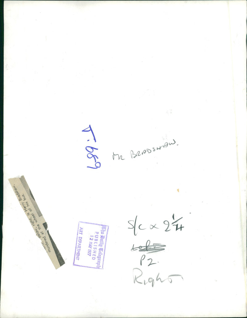 Civil Rights Schootings Ireland: harry bradshaw murdere at the wheel of the bus. - Vintage Photograph