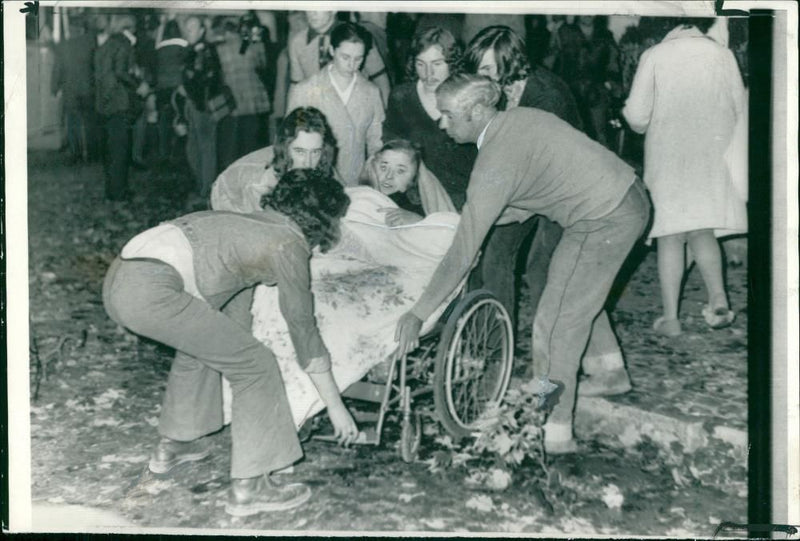 Ireland Civil Rights Riot:A bed-Ridden patient. - Vintage Photograph