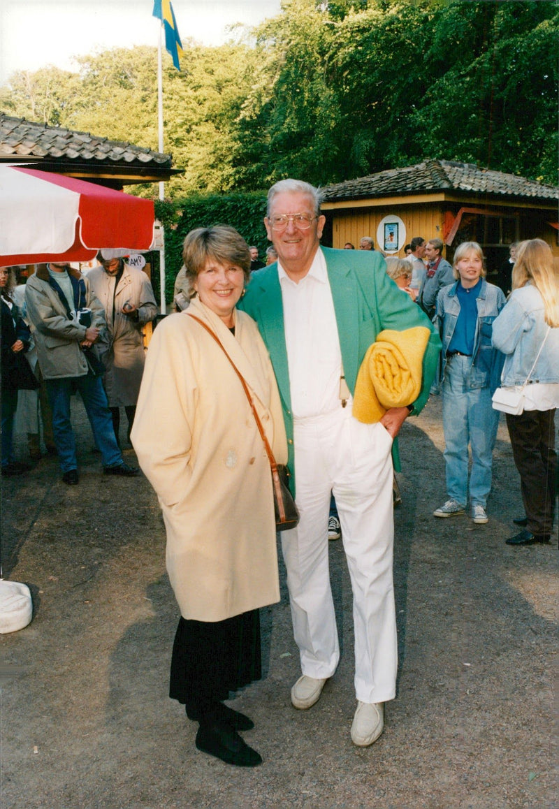 Fredriksdals open air theater. Britt Bass and Lasse Holmqvist - Vintage Photograph