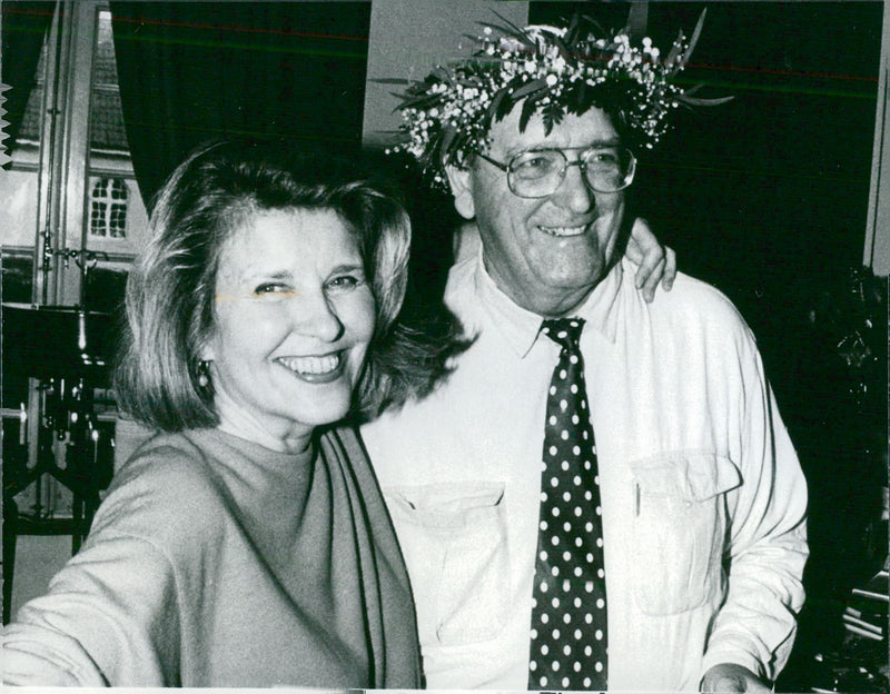 Lasse Holmqvist and Britt Bass in "Lasse Holmqvist on Luffen" - Vintage Photograph