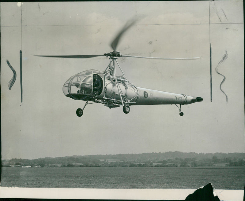 Jet Propelled Helicopter - Vintage Photograph