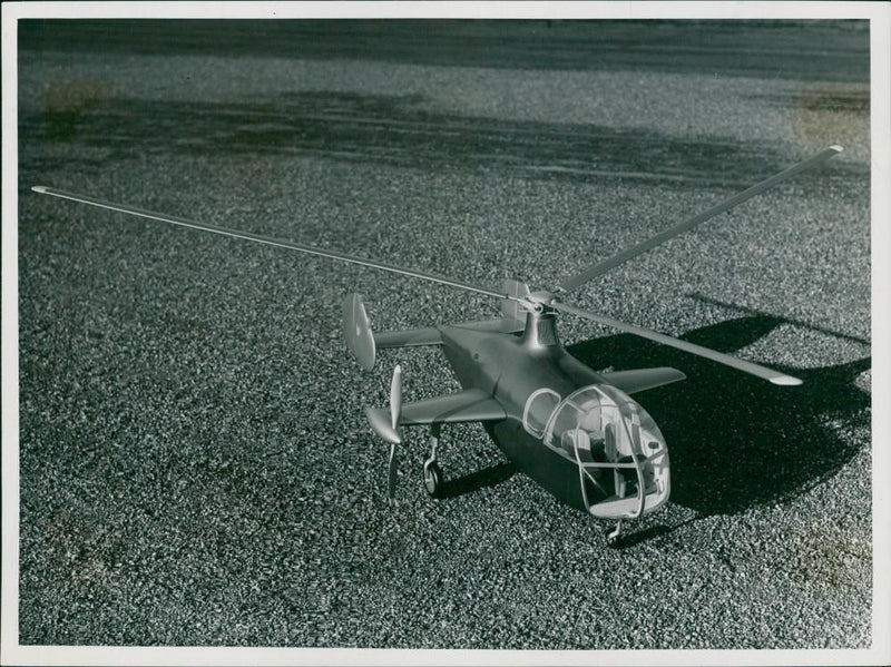 Aircraft Helicopter Gyrodine - Vintage Photograph