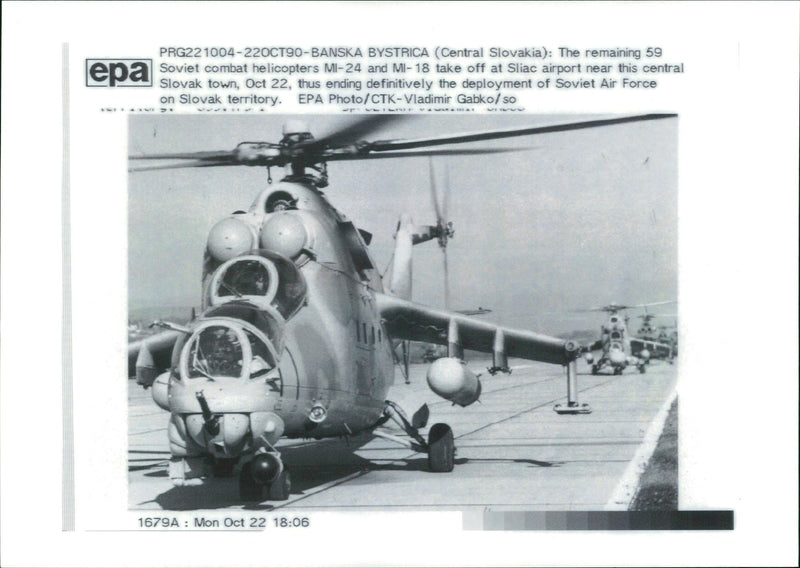 Mil Mi-24 and Mi-18. - Vintage Photograph