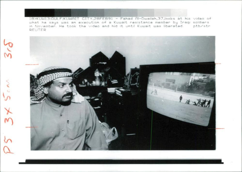 Gulf War:Iraqi Soldiers. - Vintage Photograph