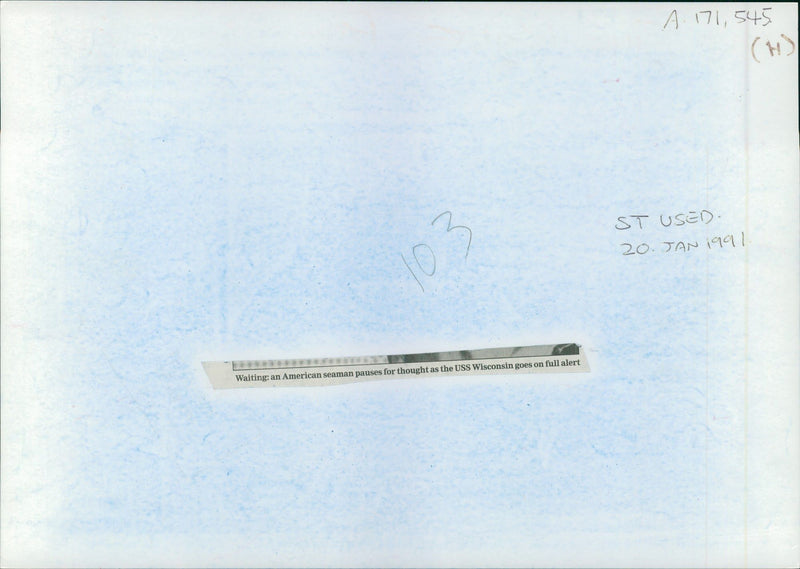 Gulf War:An American Seaman. - Vintage Photograph