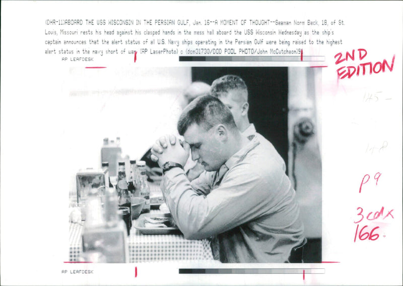 Gulf War:An American Seaman. - Vintage Photograph