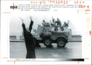 Gulf War:Saudi Troops Race Through Kuwait City. - Vintage Photograph
