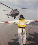 Lynx helicopter:westland lynx helicopters are powered by two rolls royce. - Vintage Photograph