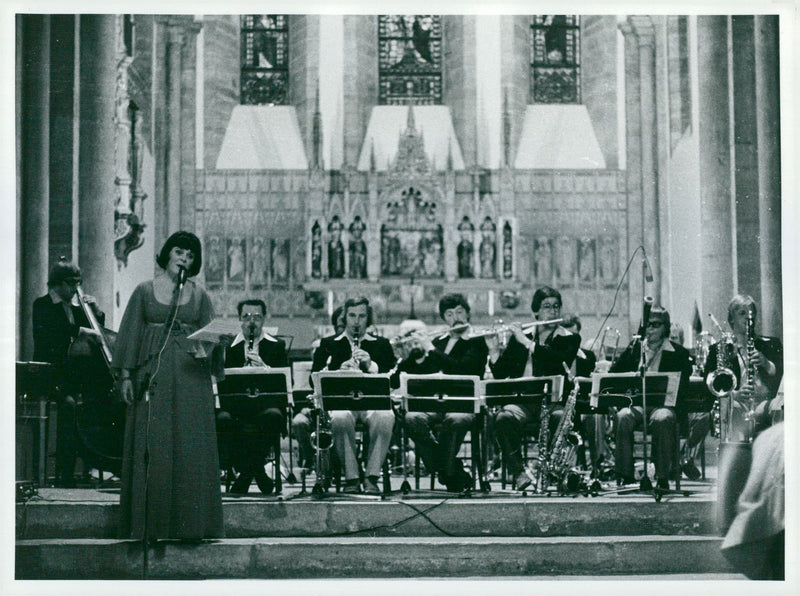 The jazz concert in Visby Cathedral - Vintage Photograph