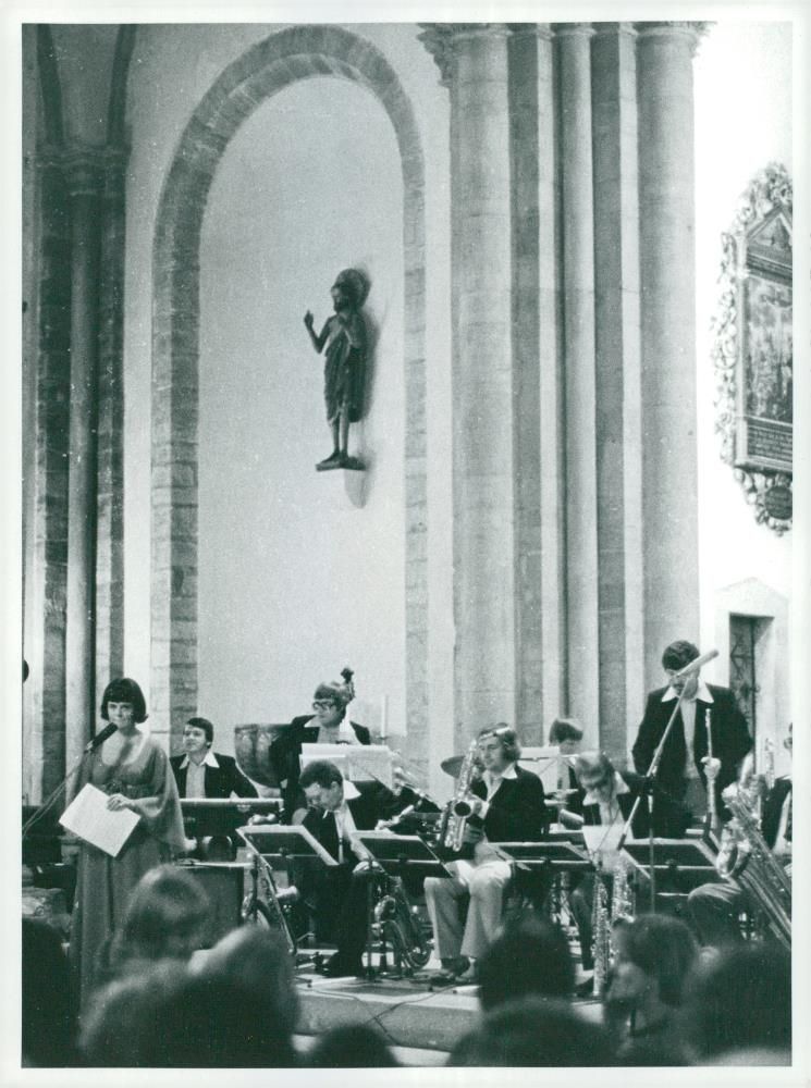 Jazz concert in Visby cathedral July 1977 - Vintage Photograph