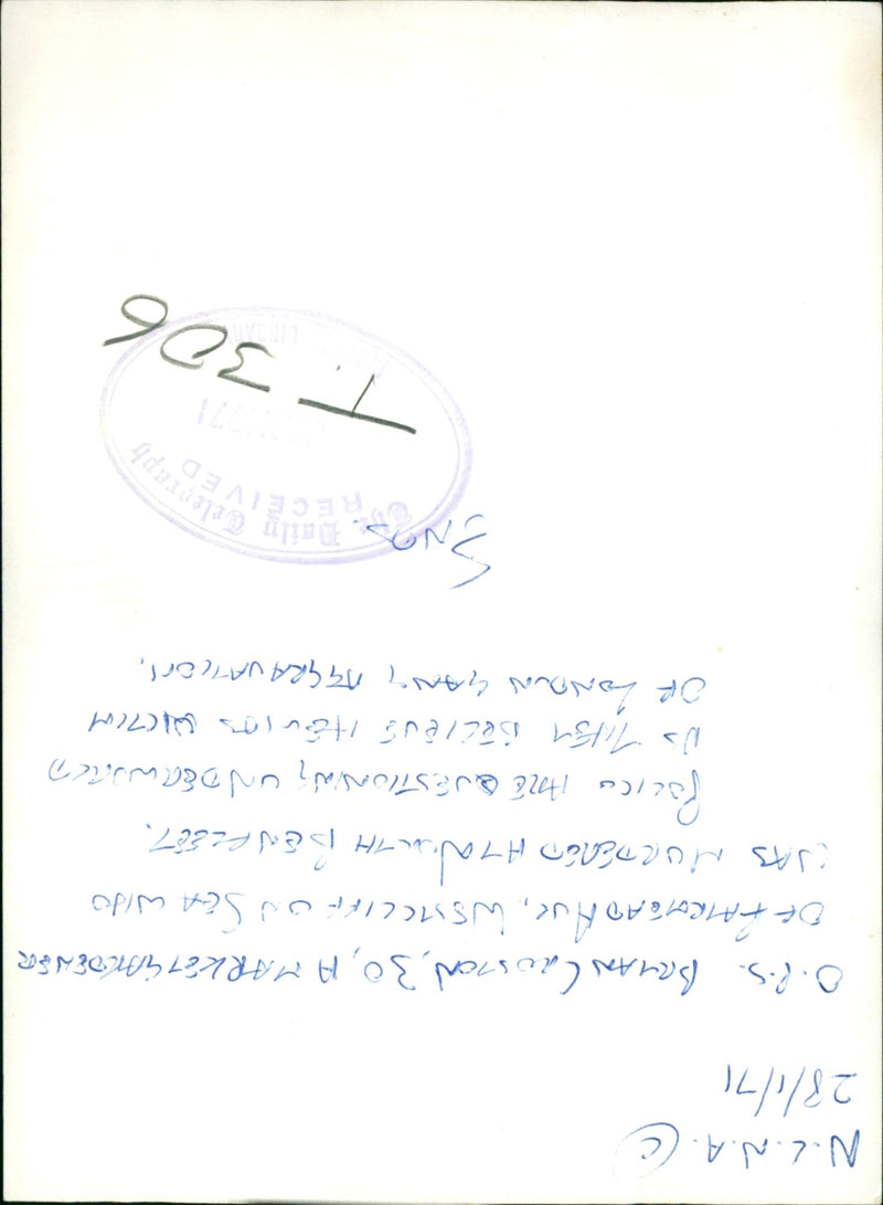 Murdered And Missing Person 1971: - Vintage Photograph