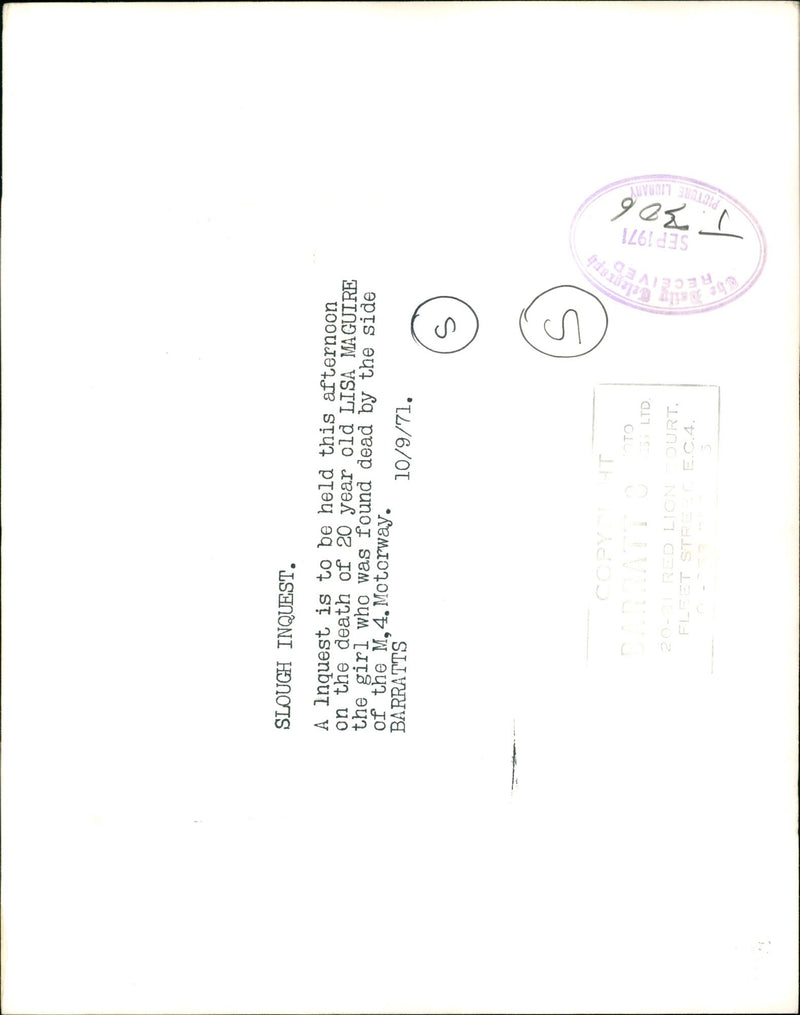 Murdered And Missing Person 1971:Lisa Magutre. - Vintage Photograph