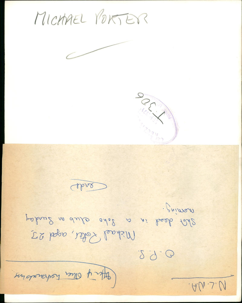 Murdered And Missing Person 1971: - Vintage Photograph