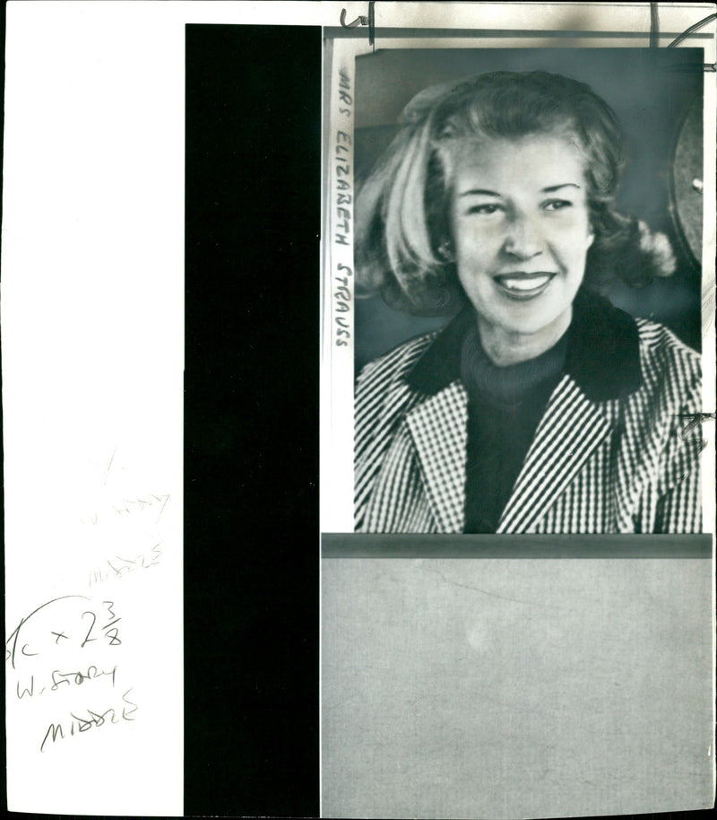 Murdered And Missing Person 1971:Mrs Elizabeth Strauss. - Vintage Photograph